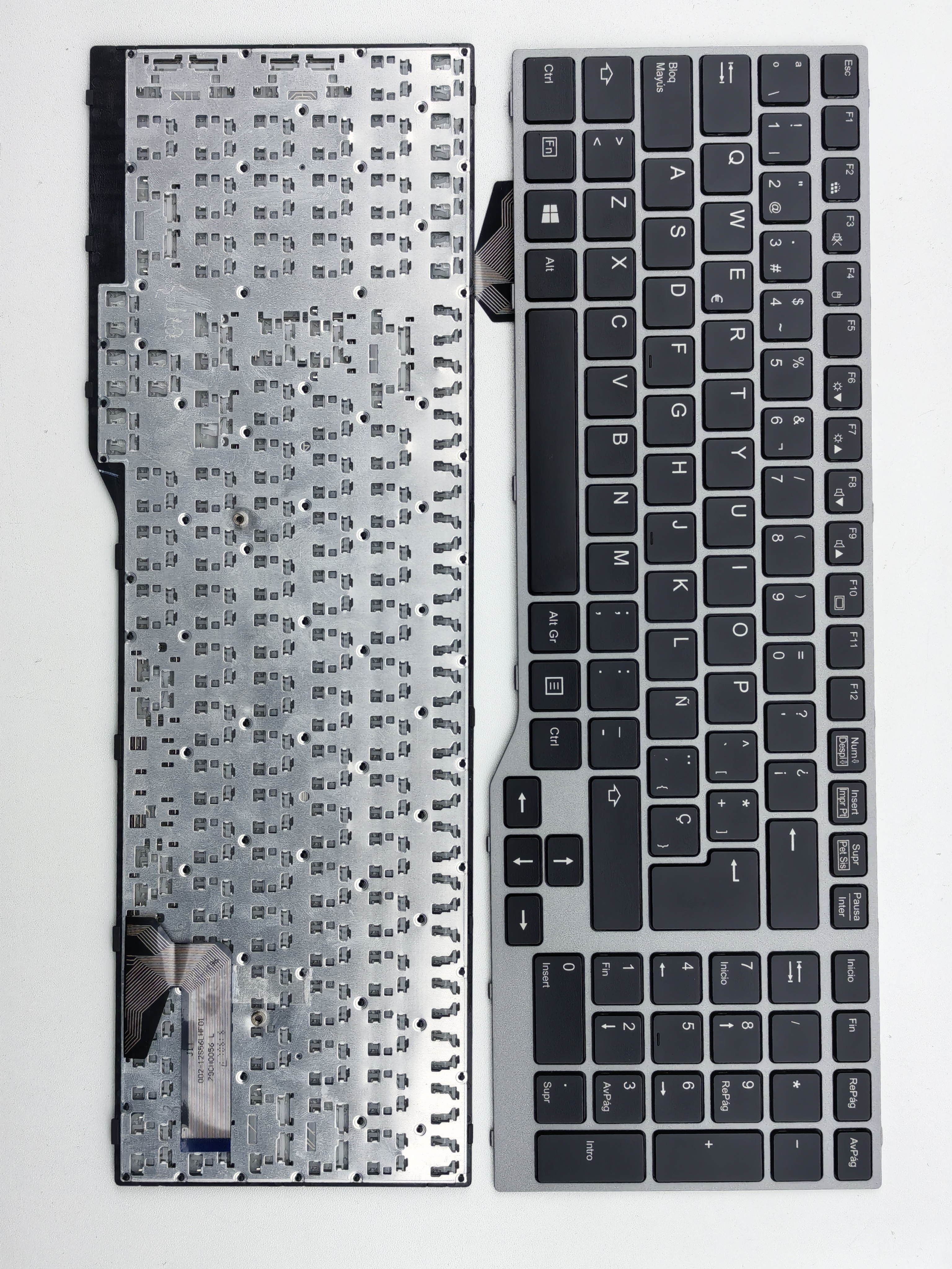 Picture of New Replacement Laptop Keyboard For FJU E753/E754/E756/E554/E556/E557 SILVER FRAME BLACK SP Layout
